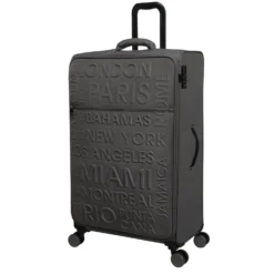IT Luggage Citywide - 3pc Set (Charcoal) -IT Luggage Store 32757 UK12 2648 08Charcoal Darkgullgrey SSFrontpanel29in