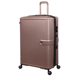 IT Luggage Helixian - 3pc Set (Metallic Rose Gold) -IT Luggage Store 32898 UK16 2842 08MetallicrosegoldS397SSFrontpanel29in