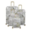 IT Luggage Sheen - 4pc Set (Gold Greyscale Marble)