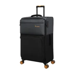 Duo-Tone - 4pc Set (Pewter & Black) -IT Luggage Store 33080 UK12 1519B08Pewter BlackSSFrontpanel27.4in