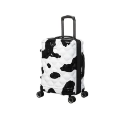 IT Luggage Indulging - Cabin (Moo Cow Print) -IT Luggage Store 33198 UK16 3039A08Moocowblack whiterepeatprintSSFrontpanel18.5in 54a92cc0 0eb6 42ca bd4e 0ae0c4595bee
