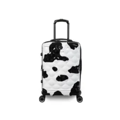 IT Luggage Indulging - 4pc Set (Moo Cow Print) -IT Luggage Store 33198 UK16 3039A08Moocowblack whiterepeatprintSSFrontpaneldirectly18.5in
