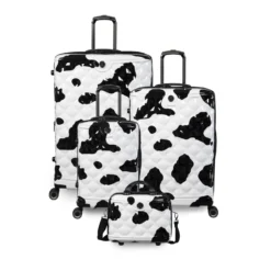 IT Luggage Indulging - Large (Moo Cow Print) -IT Luggage Store 33198 UK16 3039A08Moocowblack whiterepeatprintSSFrontpaneldirectlyset6 eb4dfe14 8648 4fbb 9655 11e6e3991b7b