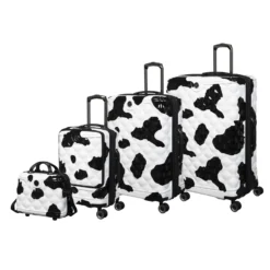 IT Luggage Indulging II - Cabin With Pocket (Moo Cow Print) -IT Luggage Store 33198 UK16 3039A08Moocowblack whiterepeatprintSSFrontpanelset3 a389b72d 7bf7 41af 96dd 4692bde3721e
