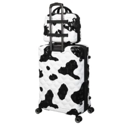 IT Luggage Indulging II - 4pc Set (Moo Cow Print) -IT Luggage Store 33198 UK16 3039A08 16 3039A15Moocowblack whiterepeatprintSSBackpanel 44bde784 a26f 4d00 9396 4e82ed488910