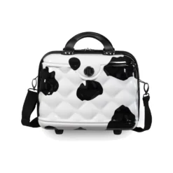 IT Luggage Indulging - 4pc Set (Moo Cow Print) -IT Luggage Store 33198 UK16 3039A15Moocowblack whiterepeatprintSSFrontpaneldirectly