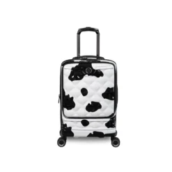 IT Luggage Indulging II - 4pc Set (Moo Cow Print) -IT Luggage Store 33199 UK16 3039A08Moocowblack whiterepeatprintSSFrontpaneldirectly18.5inwithpocket 91f67ff4 7ad0 4230 aa12 24797959c43f