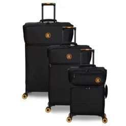 Simultaneous - 3pc Set (Black) 26 Simultaneous - 3pc Set (Black) -IT Luggage Store 33202 UK12 2900 08BlackSSFrontpaneldirectlyset1