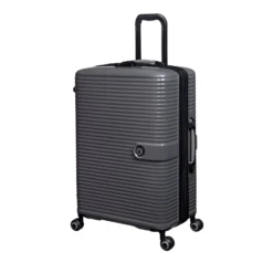 IT Luggage Helixian - 3pc Set (Charcoal) -IT Luggage Store 61334 US16 2842 08CharcoalgreyS022SSFrontpanel25in