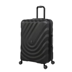 Eco-Pulse - 3pc Set (Black) -IT Luggage Store 61607 US16 3013E08BlackS001SSFrontpanel25in