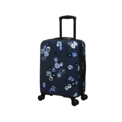 IT Luggage Sheen - 2pc Set (Pansies Floral Blue Depths) -IT Luggage Store 61665 US16 2269C08PansiesfloralbluedepthsP723SSFrontpanel18.9in