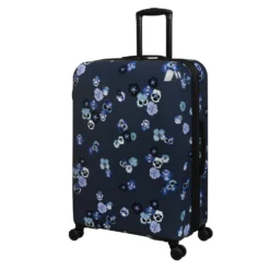 IT Luggage Sheen - 2pc Set (Pansies Floral Blue Depths) -IT Luggage Store 61665 US16 2269C08PansiesfloralbluedepthsP723SSFrontpanel27in