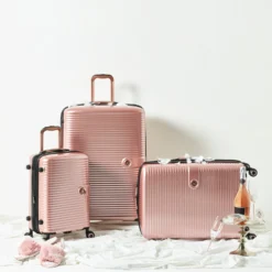 IT Luggage Helixian - 3pc Set (Metallic Rose Gold) -IT Luggage Store 9 edc9ceca 0f84 49ed 8f48 63e60f3f7e3a