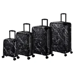 IT Luggage Candy Calavera - 4pc Set (Black Marble)