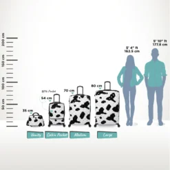 IT Luggage Indulging II - 4pc Set (Moo Cow Print) -IT Luggage Store Indulging Moo Relative Size pocket 60c17737 2f13 4633 8a7f c8eecee0e887