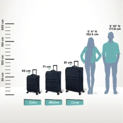 IT Luggage Precursor - Cabin (Dress Blues) -IT Luggage Store Precursor Blue Relative Size