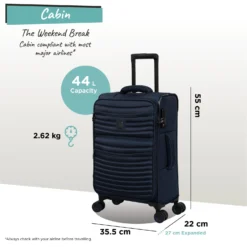 IT Luggage Precursor - Cabin (Dress Blues) -IT Luggage Store Precursor Cabin blue dims weights