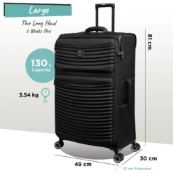 IT Luggage Precursor - Large (Black) -IT Luggage Store Precursor Large black dims weights