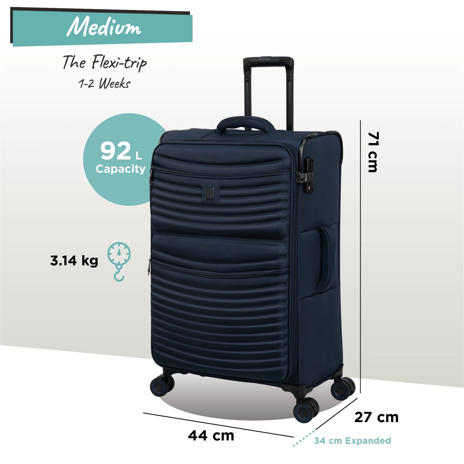 IT Luggage Precursor - Medium Plus (Dress Blues) 13 IT Luggage Precursor - Medium Plus (Dress Blues) - Image 13