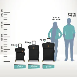 Simultaneous - Cabin (Black) -IT Luggage Store Simulataneous Blk Relative Size f822141f 6945 4afc 946e 7ba65a11c4c7
