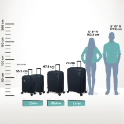 IT Luggage Spontaneous - Medium Plus (Blueberry) -IT Luggage Store Spontaneous Full set blueberry Relative Size 894c4d9b 1d1c 448f 82f4 7bf8a8d6204d