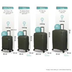 IT Luggage Spontaneous - Large (Olive Night) -IT Luggage Store Spontaneous Full set olive dims weights