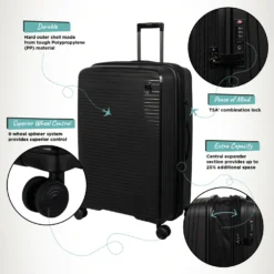 IT Luggage Spontaneous - Large (Black) -IT Luggage Store Spontaneous Large Blk Infographic d005ee13 2cbb 4dd2 814a d829f2ec414f