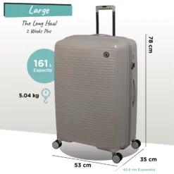 IT Luggage Spontaneous - Large (Feather Grey) -IT Luggage Store Spontaneous Large Feather dims weights