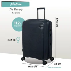 IT Luggage Spontaneous - Medium Plus (Blueberry) -IT Luggage Store Spontaneous Med blueberry dims weights