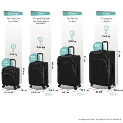 IT Luggage Store -IT Luggage Store Trinary set black dims weights 9fd27733 4900 4585 8094 4129226f027c